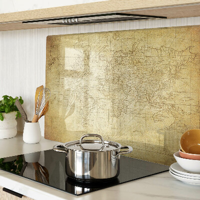 Tabla de cortar de cristal Mapa del viejo mundo