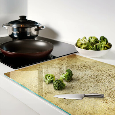 Tabla de cortar de cristal Mapa del viejo mundo