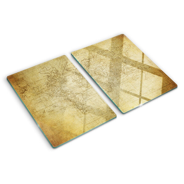 Tabla de cortar de cristal Mapa del viejo mundo