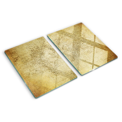 Tabla de cortar de cristal Mapa del viejo mundo