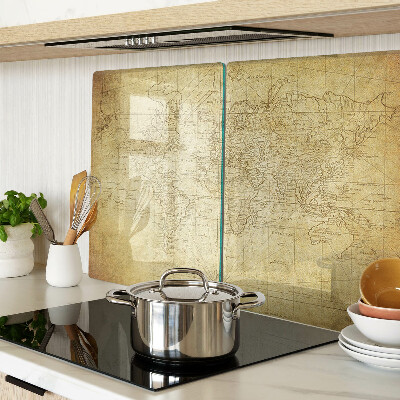 Tabla de cortar de cristal Mapa del viejo mundo