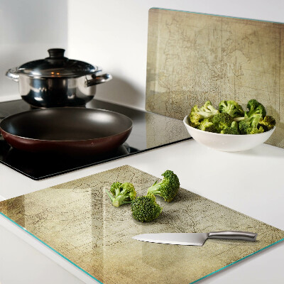 Tabla de cortar de cristal Mapa del viejo mundo