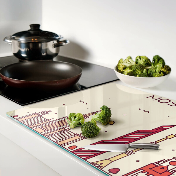 Tabla de cocina Ilustración del horizonte de Moscú