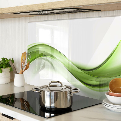 Tabla de cortar de cristal Ondas abstractas verdes