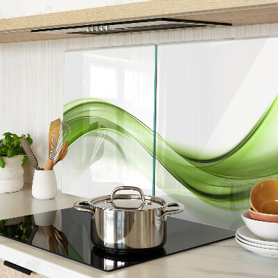 Tabla de cortar de cristal Ondas abstractas verdes
