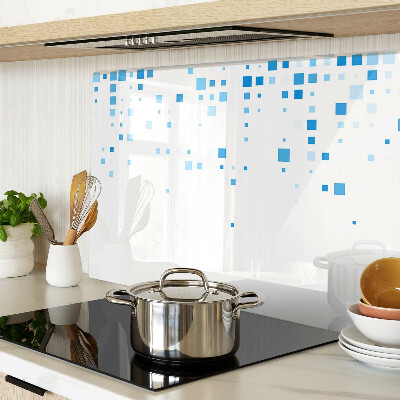 Szklana deska do krojenia Niebieskie kwadraty na białym tle