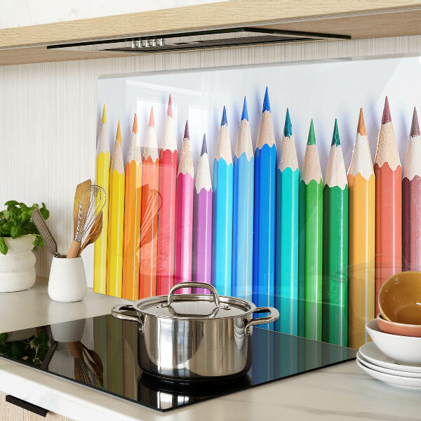 Tabla para cortar Lápices de colores en fila