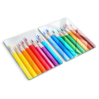 Tabla para cortar Lápices de colores en fila