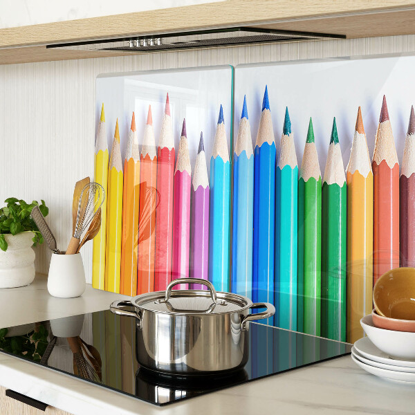 Tabla para cortar Lápices de colores en fila