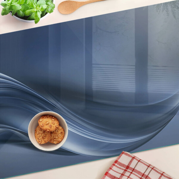 Deska kuchenna szklana Fale w odcieniach niebieskiego