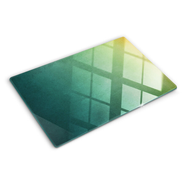 Tabla de cortar de cristal Reflejos de degradado en la ventana