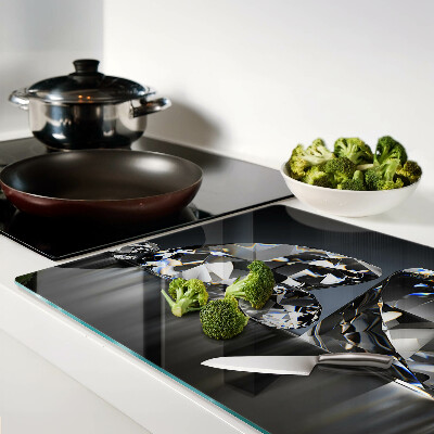 Tabla de cortar Diamantes sobre fondo negro