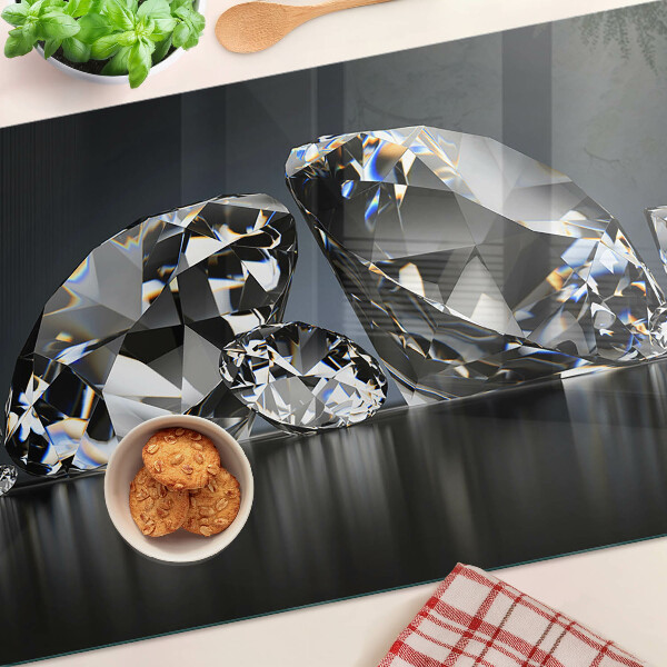 Tabla de cortar Diamantes sobre fondo negro