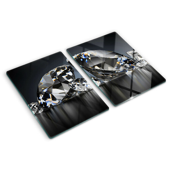 Tabla de cortar Diamantes sobre fondo negro