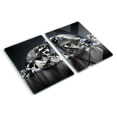 Tabla de cortar Diamantes sobre fondo negro