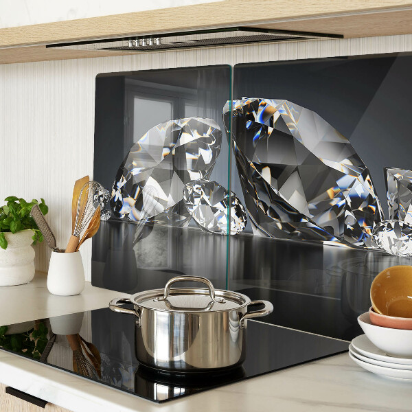 Tabla de cortar Diamantes sobre fondo negro