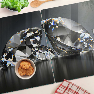 Tabla de cortar Diamantes sobre fondo negro