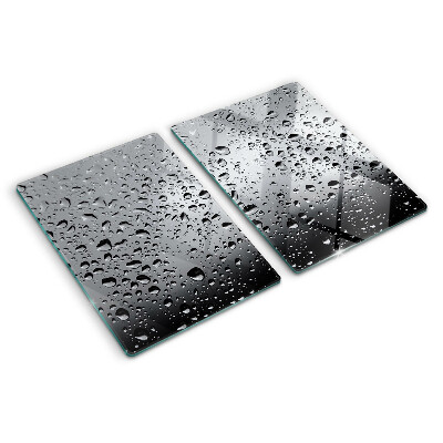 Tabla de cocina Gotas de agua sobre el vidrio