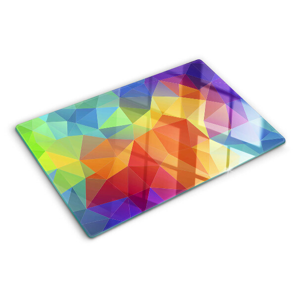 Tabla para cortar La geometría de los triángulos de colores