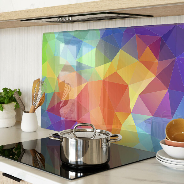 Tabla para cortar La geometría de los triángulos de colores