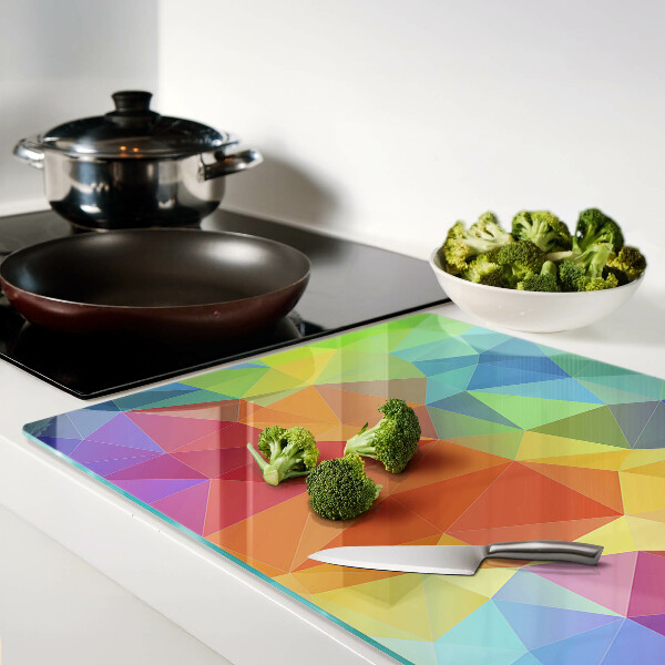 Tabla para cortar La geometría de los triángulos de colores