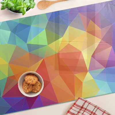 Tabla para cortar La geometría de los triángulos de colores