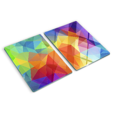 Tabla para cortar La geometría de los triángulos de colores