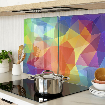 Tabla para cortar La geometría de los triángulos de colores