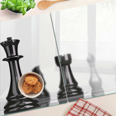 Deska kuchenna szklana Szachy, król i wieża