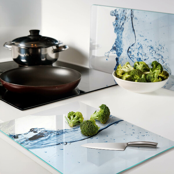 Tabla de cortar de cristal Motivo de agua