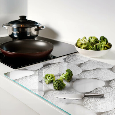 Tabla de cortar Corazones blancos con estampado