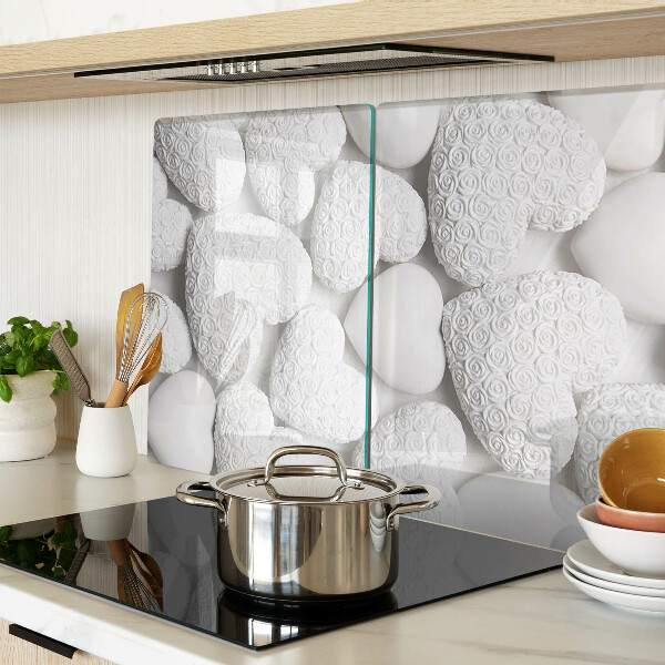 Tabla de cortar Corazones blancos con estampado