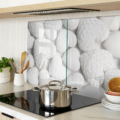 Tabla de cortar Corazones blancos con estampado