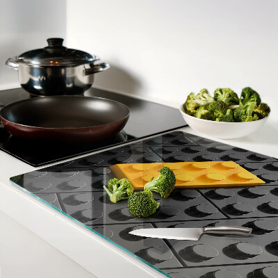 Tabla de cortar de cristal Ladrillos LEGO sobre fondo negro