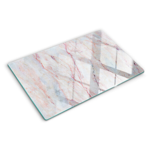 Tabla de cortar Patrón de mármol en tonos rosa.