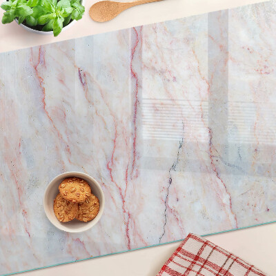 Deska kuchenna szklana Marmurowy wzór w odcieniach różu