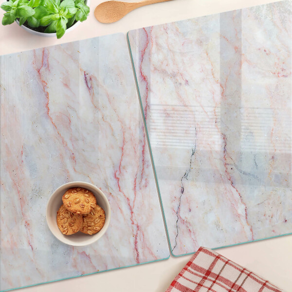 Tabla de cortar Patrón de mármol en tonos rosa.