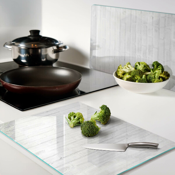 Deska kuchenna szklana Ceglana ściana w stylu minimalistycznym