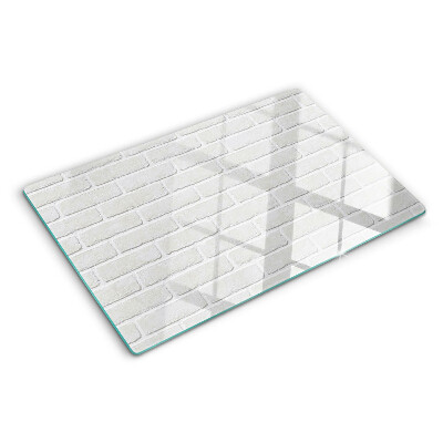 Tabla de cortar de cristal pared de ladrillos