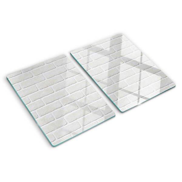 Tabla de cortar de cristal pared de ladrillos