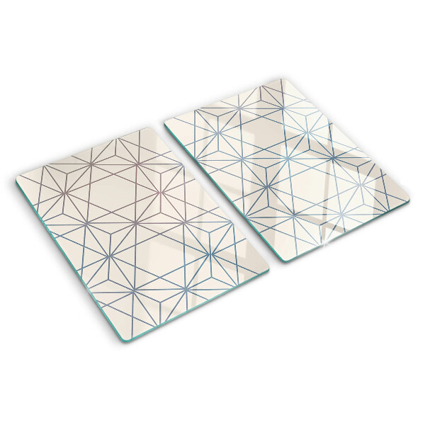 Tabla de cortar Geometría con triángulos y líneas