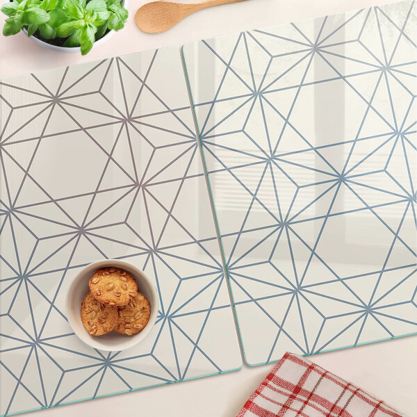 Tabla de cortar Geometría con triángulos y líneas