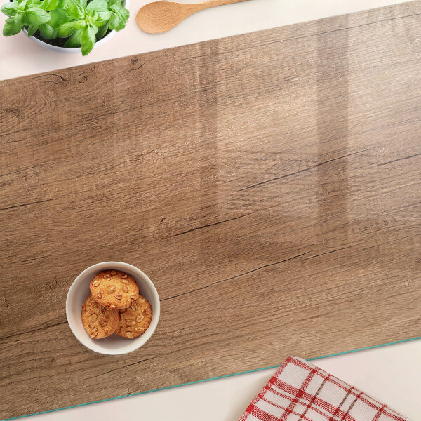 Tabla de cortar de cristal Madera con reflejo de ventana