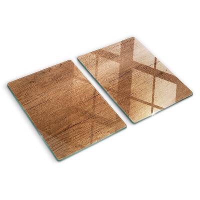 Tabla de cortar de cristal Madera con reflejo de ventana