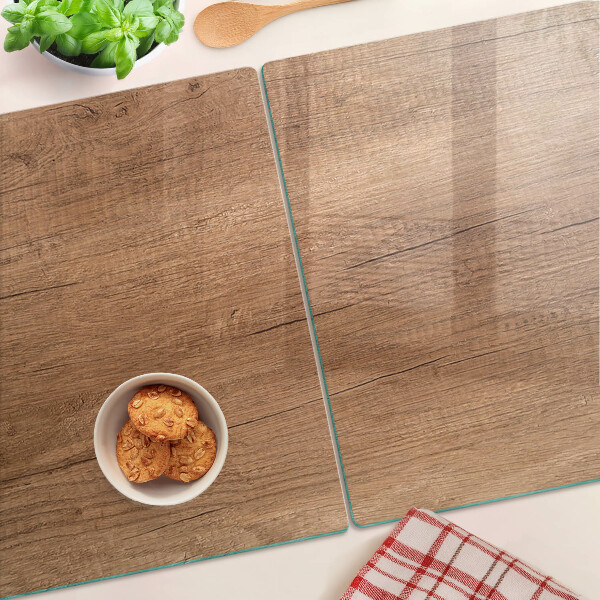 Tabla de cortar de cristal Madera con reflejo de ventana