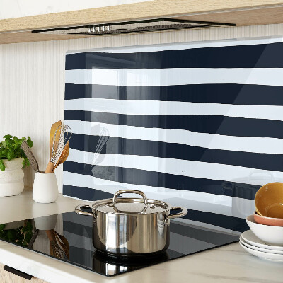 Tabla para cortar Rayas verticales en azul marino y blanco