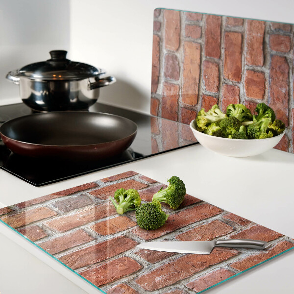 Deska kuchenna szklana Ceglana ściana