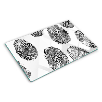 Tabla de cortar de cristal Huellas dactilares