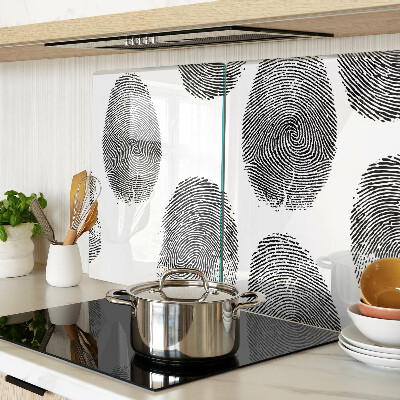 Tabla de cortar de cristal Huellas dactilares