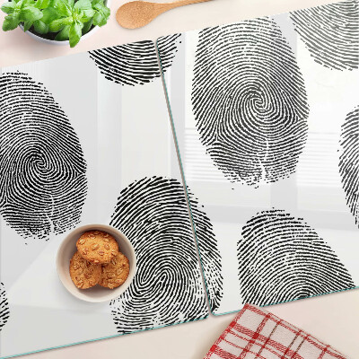 Szklana deska do krojenia Odciski palców